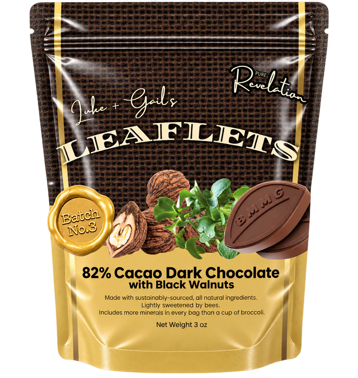 Batch No. 3: Dark Chocolate Leaflets with Black Walnuts