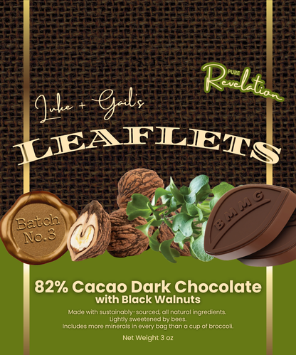 Batch No. 3: Dark Chocolate Leaflets with Black Walnuts