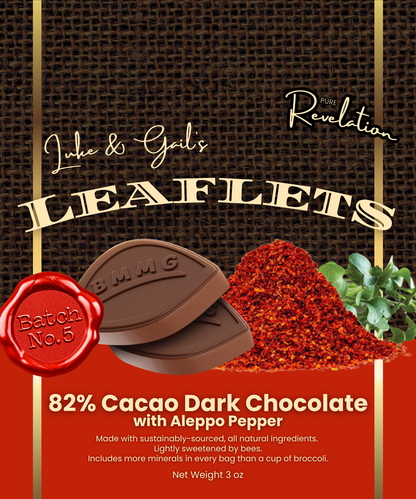 Batch No. 5: Dark Chocolate Leaflets with Aleppo Pepper | Luke & Gail's