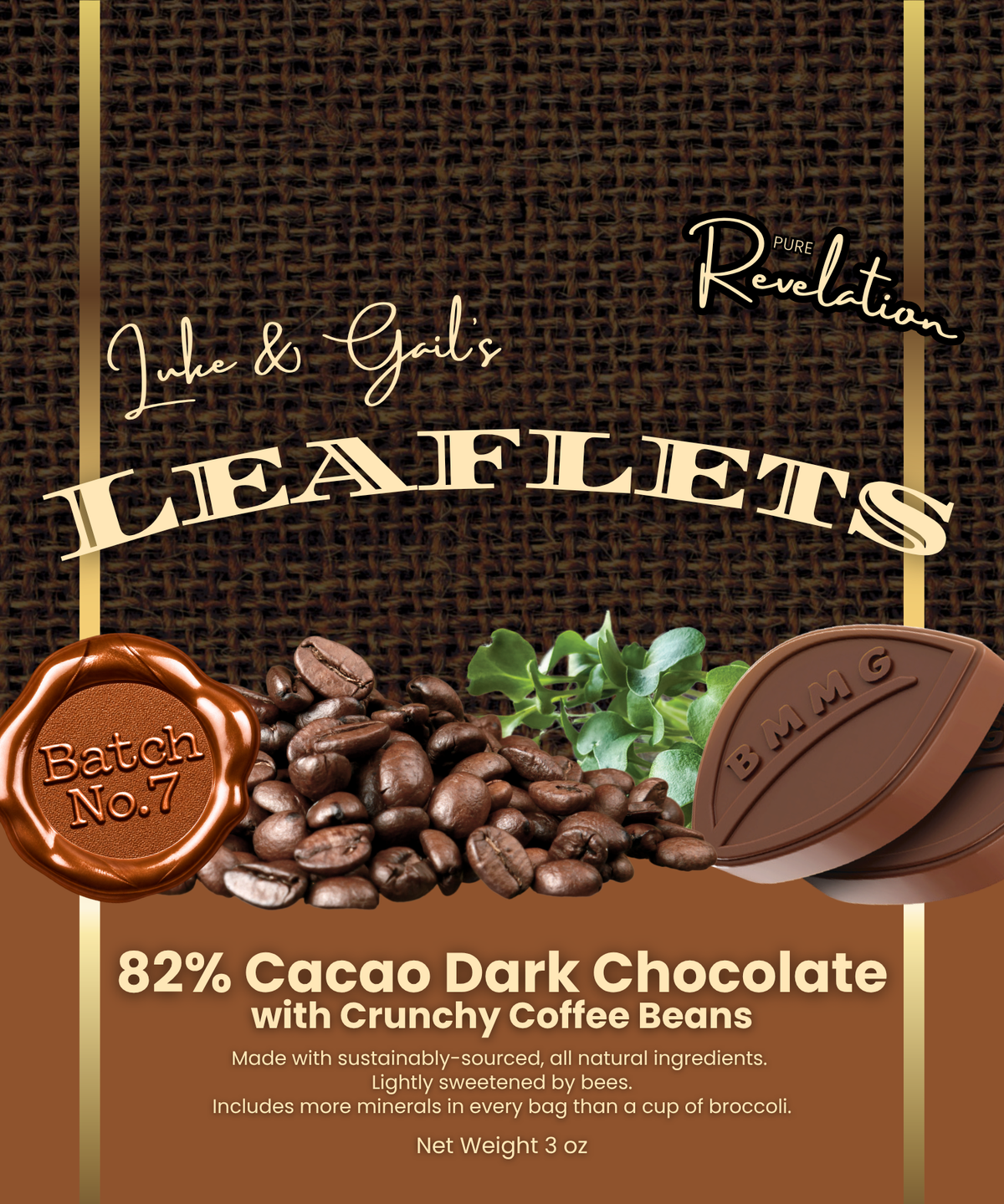 Batch No. 7: Dark Chocolate Leaflets with Crunchy Coffee Beans | Luke & Gail's