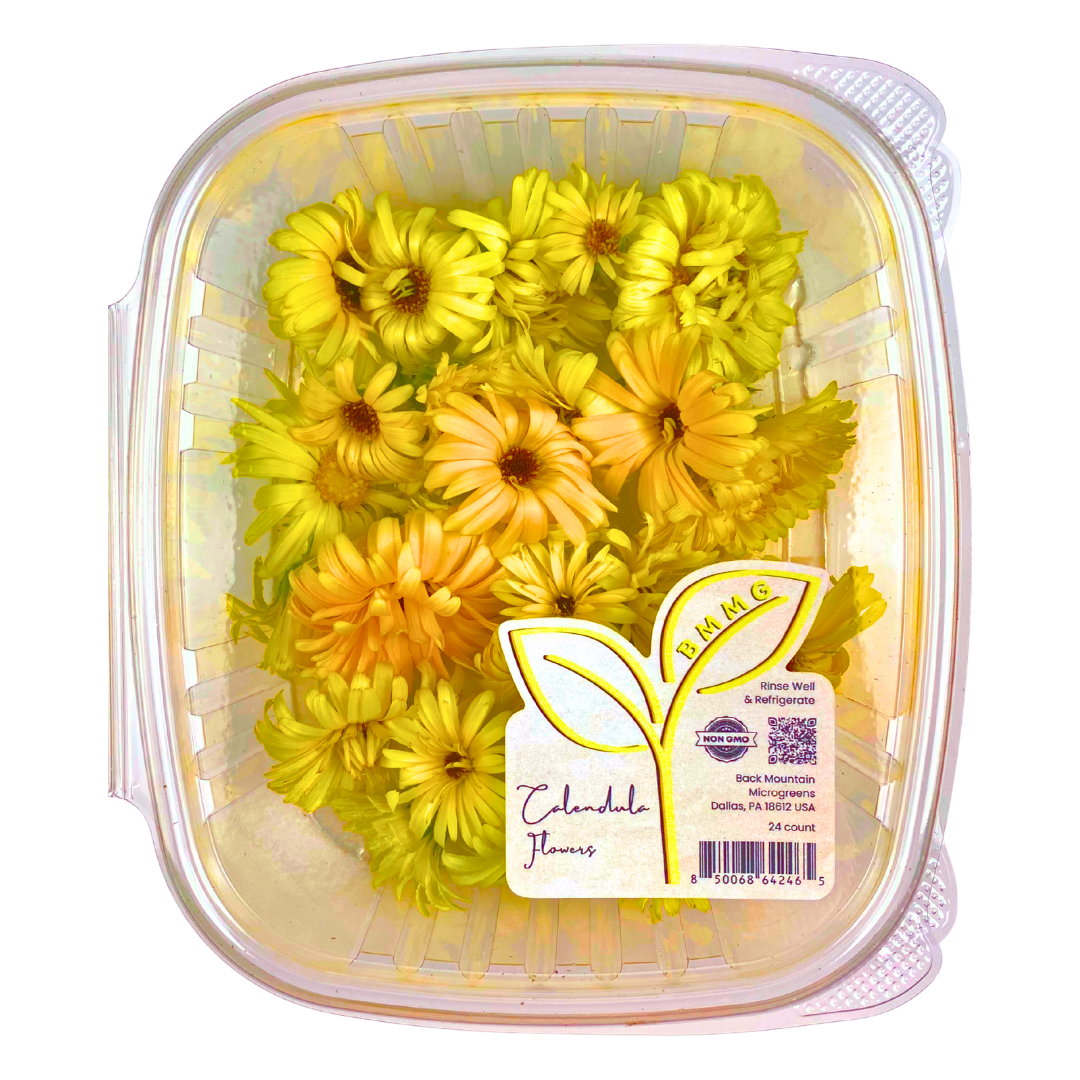 Calendula Container Calendula Flowers – Back Mountain Microgreens